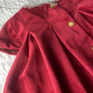 Red velvet holiday dress for babies